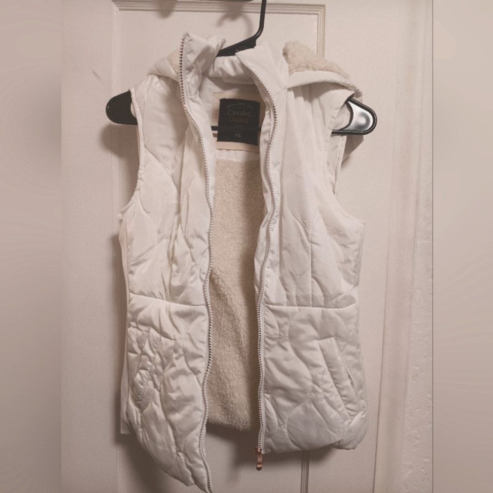 Cavalini Women's White Quilted Vest size XS